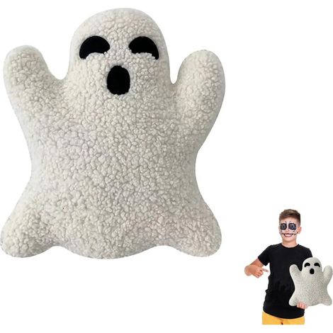 Blanc 30cm avec deux bras en peluche fantôme sur l'oreiller cadeau décoration de la maison (1/5)