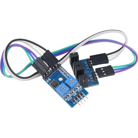 Capteur de détection de vitesse 2 voies, module optocoupleur à fente pour comptage de moteur (1/5)