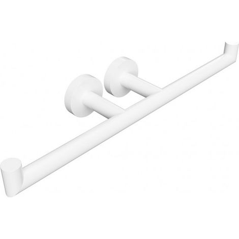 Dérouleur papier double mural WHITE en laiton blanc 38,5 x8,5 x5,5cm (1/2)