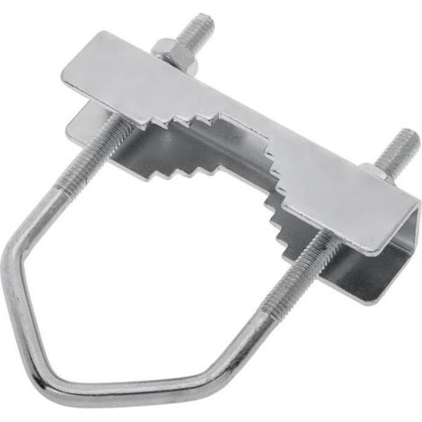 Pince de Montage - - Clamp Mât - Métal Galvanisé - Fixation Antenne - Universelle (1/4)