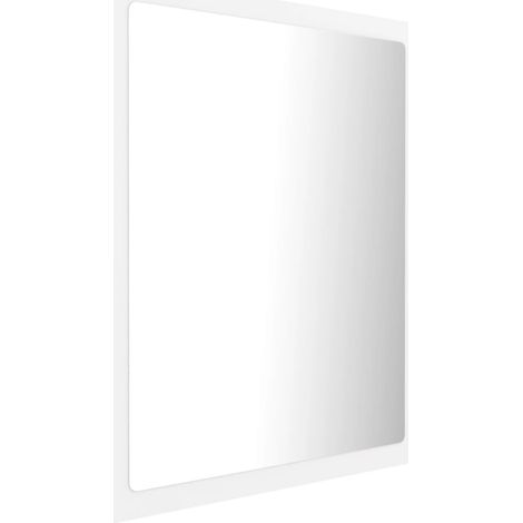 Specchio da bagno a LED 40 x 85 x 37 cm acrilico bianco 020006980
