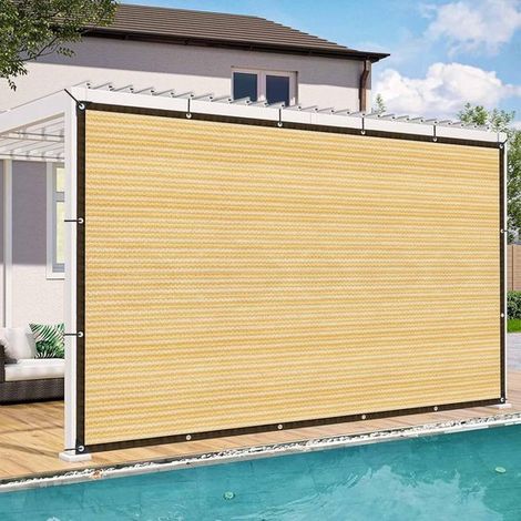 Rechteckiges Sonnensegel 2 x 4 m, Schattierungsnetz für Garten, Gewächshausbeschattung, atmungsaktiver Sichtschutz, Windschutznetz, Sonnenschutz (1/5)