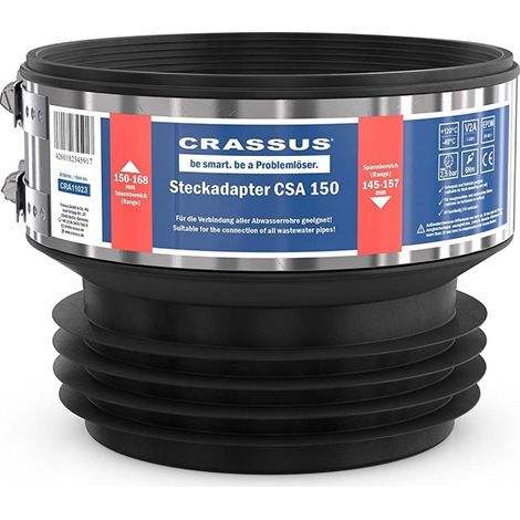 CR Steckadapter CSA 150 (150-168mm auf 145-157mm), bis 0,5 bar