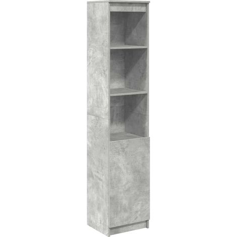 vidaXL Credenza Grigio Cemento 37,5x35x180 cm in Legno Multistrato