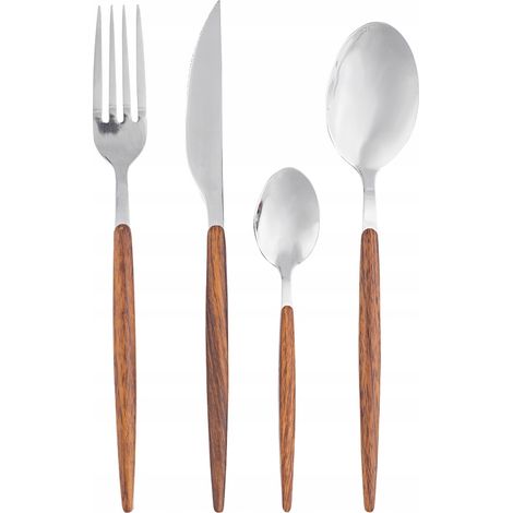 Juego de cubiertos Altom Design NATURAL, acero inoxidable, 24 piezas (1/2)