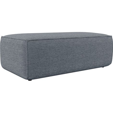 Pouf in Tessuto testurizzato Blu - AMELIA (1/2)