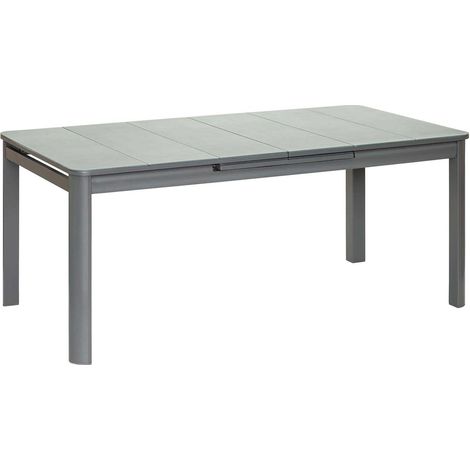 Table de jardin rectangulaire extensible en aluminium Milos Anthracite 10/12 places - Jardiline (1/5)