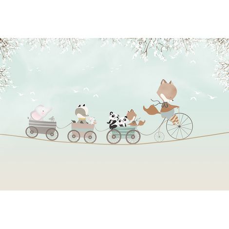 Papier peint panoramique Enfants - Animaux - 480 cm x 320 cm (1/2)