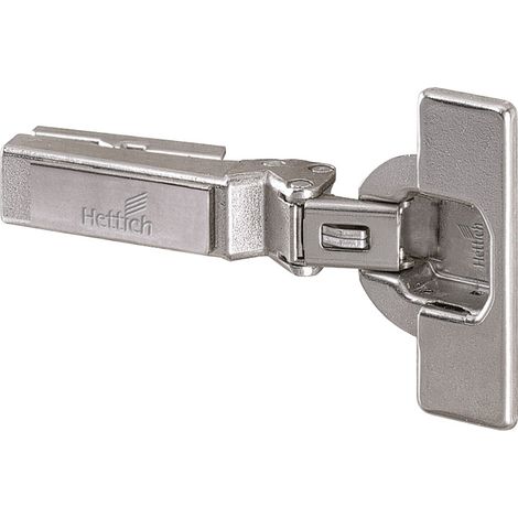 Charnière intermat automatique à clipser 125° 9944 w-45 - Amortisseur : Sans - Coudure : 10 mm - Décor : Nickelé - Diametre boîtier : 35 mm - Entraxe : 52 mm - HETTICH (1/3)