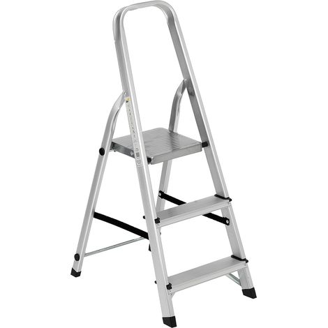 Garden Friend Aluminium-Leiter 3 Stufen 40x62x106h cm max. Belastbarkeit 150 kg (1/2)