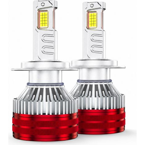 Ampoule LED H3 pour Phare de Voiture 220 W, 3 Tubes en Cuivre, Noir Électroplaqué REDSEA (1/5)