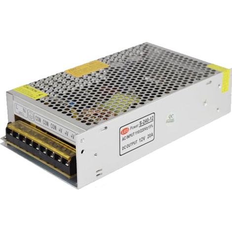 LE154 Transformador de metal 12V 20A sin cable