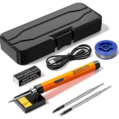 Kit Fer à Souder USB – 8W Température Réglable 300-450°C Écran LED (1/5)