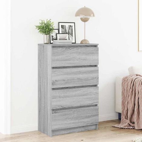 Buffet - Armoire de rangement Enfilade Sonoma gris 60x35x98,5 cm Bois d'ingénierie BV358491 - BonneVie (1/5)