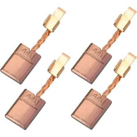 4Pcs Balais de Charbon en Cuivre Brosse À Charbon Outil Charbons pour perceuses pour MAKITA CB-440/ CB-448 CB-436/195021-6/194427-5/194159-4 18V BHP458 BHP454 (1/4)