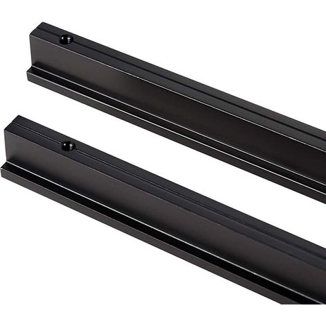 Paquete de 2 tiradores de aleación de aluminio para armarios, tiradores para muebles, tiradores largos, pomos, centro de orificio de 320 mm, color negro.
