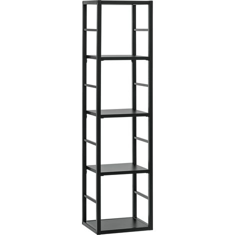 Étagère Switch en métal 5 niveaux - L 30 x P 25 x H 118 cm - Noir - Livraison gratuite (1/5)