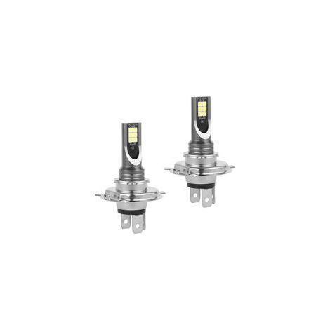 2 Pcs Ampoules H4 LED de Phare en Boîte, Voiture Ampoule Led 50W/14000LM/IP68 Etanche, Feux de Brouillard 2 Ampoules 6000-6500K Lumiere Blanche H321