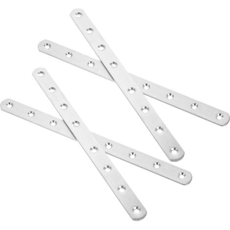Edelstahl Flachwinkel 245 X 2 X 03cm 4 Stück Gerader Befestigungswinkel für Möbel Heimwerker Außenbereich Hochbelastbar und Verschleißfest (1/5)