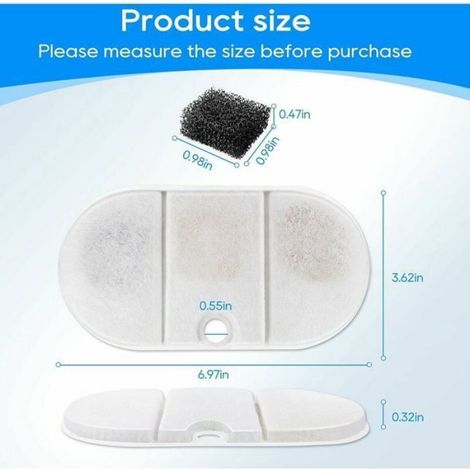 Filtre Fontaine À Eau - Filtration Quadruple - Compatible Petlibro Capsule 2,1 L Modèle PLWF002 - Lot De 10 (1/5)