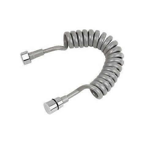 Teleskop-Duschschlauch – 2 Meter langer Badezimmer-Spiralschlauch aus Edelstahl – Langer Schlauch für Brause, Toilette, Bidet, Wasserhahn