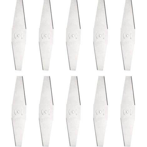 Lot de 10 lames métalliques pour tondeuse à gazon - Lames de rechange pour coupe-bordures sans fil - Convient aux coupe-bordures de jardin - Accessoires pour outils de jardin motorisés (1/5)