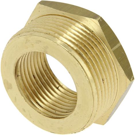 Réduction laiton 6 pans Mâle 1"1/2 Femelle 1"