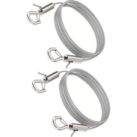 Lot de 2 fils suspension robustes et réglables en acier inoxydable (1/5)