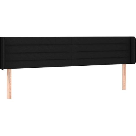 Maison Exclusive - Kopfteil mit Ohren Schwarz 163x16x78/88 cm Sto (1/5)