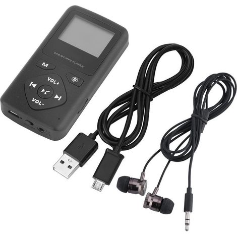 Récepteur radio numérique de poche DAB/DAB+ lecteur MP3 Bluetooth avec écouteurs (1/5)