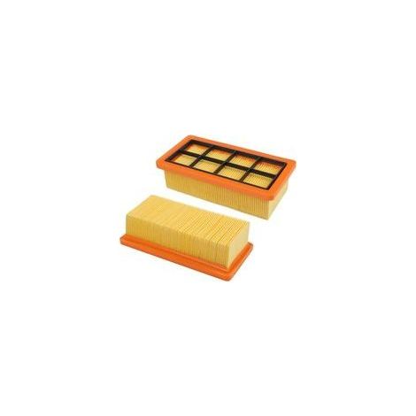 Pack de 2 filtres plissés pour aspirateur Kärcher AD 3200, AD 3 Premium, AD 4 Premium – Filtration efficace des micros poussières – Faciles à nettoyer (1/5)