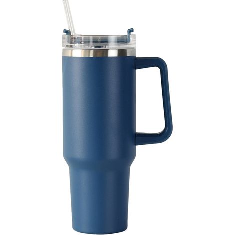 Tasse Isotherme - Acier Inoxydable 304 - 1,2 L - Avec Paille Intégrée - Compatible Porte-Gobelet Voiture - 1 Pièce (1/5)