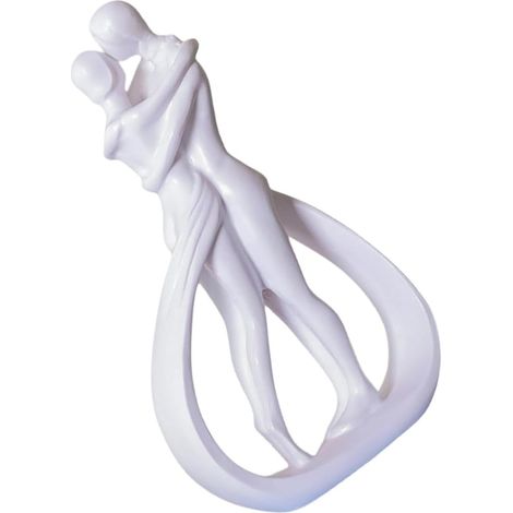 Statue en résine pour couple de baisers - Figurine artisanale - Sculpture romantique - Artisanat pour la décoration de la maison (1/5)