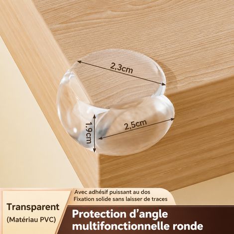 Protège-coin de meuble rond petit format anti-collision adhésif standard réf 1179 1 × 1 × 1 cm 6 g – Livraison gratuite