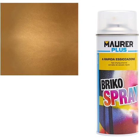 MAURER spray pintura laton 400 ml. , Spray pintura laton- Capacidad: 400 ml.- Esmalte acrílico de uso profesional.- Excelentes propiedades de adhesión.- Ade