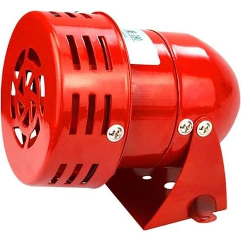 Sirena di allarme esterna potente da 220 V, 120 dB, con motore rosso, sirena in metallo, allarme per barche industriali, 25 W, 50 mA