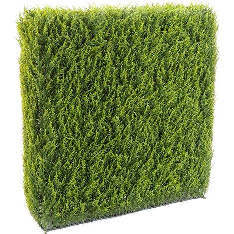 HAIE artificielle haute gamme Spécial extérieur / Cyprès artificiel Juniperus vert - Dim : 187 x 31 x 100 cm (1/2)