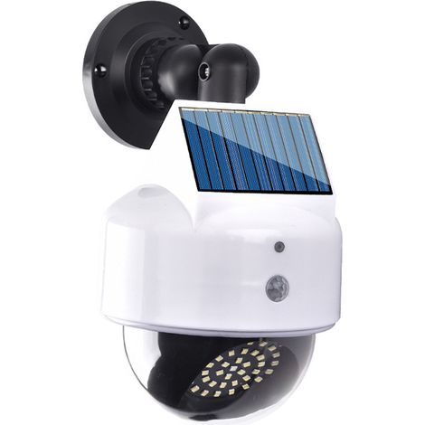 Projecteur Solaire Avec Détecteur De Mouvement - Caméra Factice De Sécurité - 40 Led Blanc 6500 K - Angle De Détection 120° - Portée 3 À 5 M - Pour Jardin Terrasse Garage - 1 Pièce (1/5)