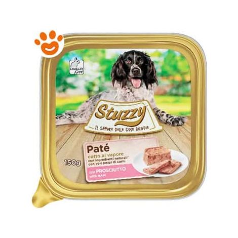 Stuzzy Dog Paté con Prosciutto - Vaschetta 150 Gr -
