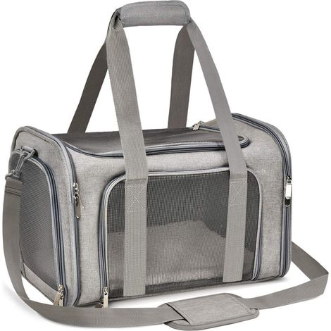 Borse per bici - Borsa da viaggio per cani per aerei - Borsa trasportino per cani di piccola taglia - Borsa a tracolla e borsa per il trasporto di cani - Taglia L - Cestino per gatti, (1/4)