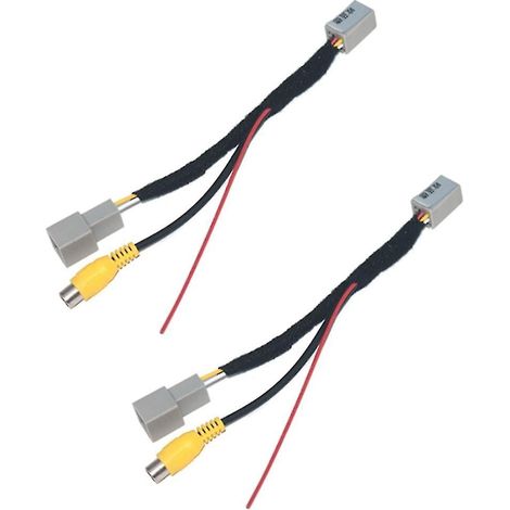 Lot de 2 câbles adaptateurs RCA pour caméra de recul de voiture (compatibles ASX, GF et ZJ). (1/5)