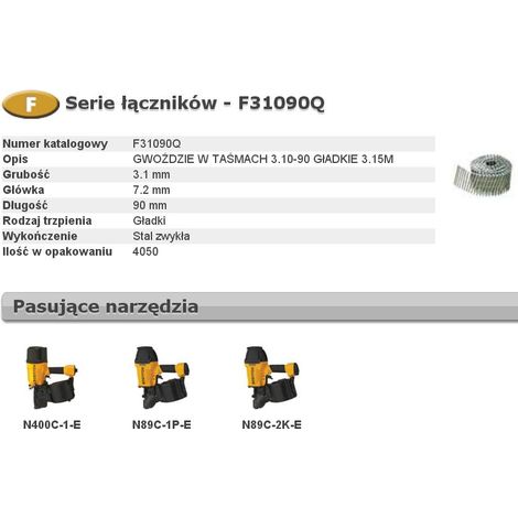 Bostitch F 3,10 x 90 mm Glattstifte 4050 Stück