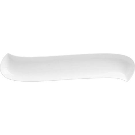 Lot de 6 Plats Rectangulaires "Vague" 37cm Blanc (1/5)
