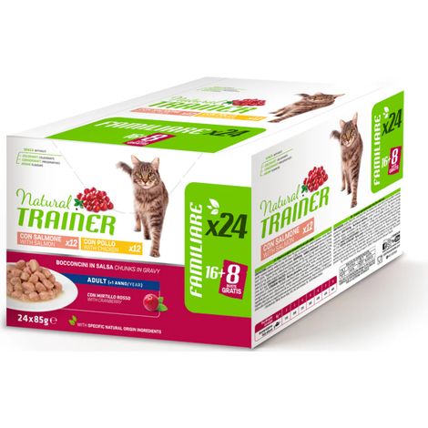 Natural Trainer Cat 24x85gr Salmone Pollo
