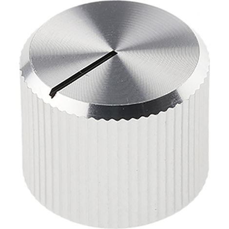 Bouton de potentiomètre RS PRO, Axe de 6.4mm, Diamètre de 15mm, Enfichable ( Prix pour 1 ) (1/2)