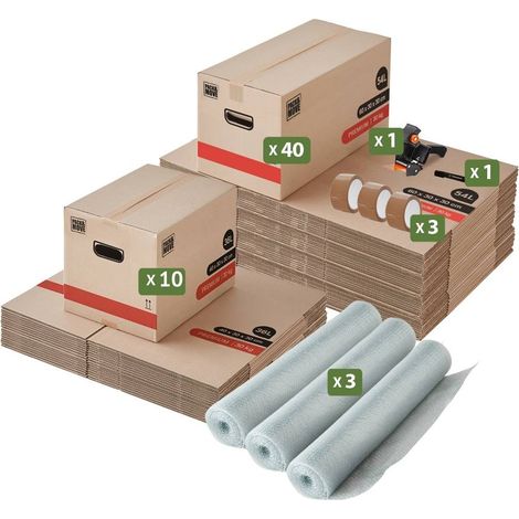 Pack and Move - Kit déménagement Premium T4/T5 + marqueur noir et 3 adhésifs offerts