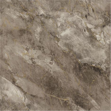 Marble Effect Wallpaper Chocolate Brown Gold Metallic Detail Feature Wall (1/4)