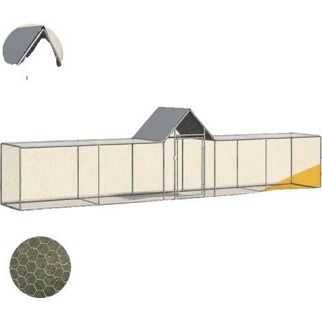 Gallinero, diseño espacioso, construcción resistente a la intemperie, color verde militar. (1/2)