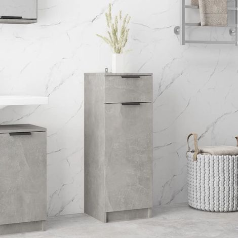 Armoire de salle de bain, Meuble de Rangement, Placard de Rangement Toilettes Gris béton 32x34x90 cm HYB97667 (1/5)