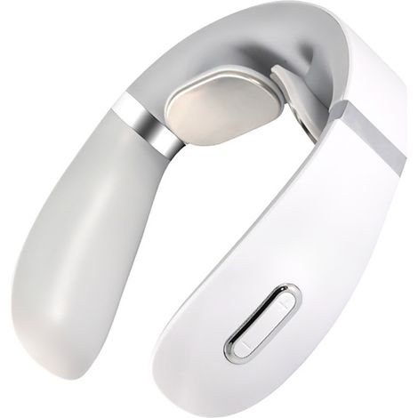 Pulseur cervical blanc électrique thérapie par points chauds compressifs portable pour nuque épaules (1/5)